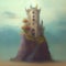 Generative AI: cute tower in a fantasy landscape