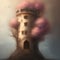 Generative AI: cute tower in a fantasy landscape