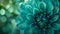 Generative AI Dahlia turquoisegreen flower  Macro  Nature business concept.