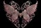 Generative AI: Delicate pink fantasy butterfly totally ornamented