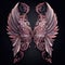 Generative AI: Delicate pink fantasy butterfly totally ornamented