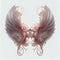 Generative AI: Delicate pink fantasy butterfly totally ornamented