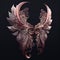 Generative AI: Delicate pink fantasy butterfly totally ornamented