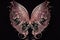 Generative AI: Delicate pink fantasy butterfly totally ornamented