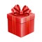 Generative AI Designed Red Gift Box Isolated on White Background with Clipping Path Cut-out Great for Holiday Packaging,