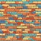 Generative AI Different brick wall seamless-