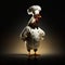 Generative AI digital art of an chicken dressed as a culinary chef cook