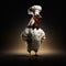 Generative AI digital art of an chicken dressed as a culinary chef cook