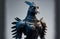 Generative AI digital art of a cyborg robot chicken in 3D