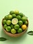 Generative AI Evergreen edible tropical citrus limes provides juice or peel to food dishes for refreshing tart fla