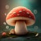 Generative AI: Fantasy enchanted fairy tale magical Mushroom