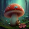 Generative AI: Fantasy enchanted fairy tale magical Mushroom