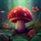 Generative AI: Fantasy enchanted fairy tale magical Mushroom