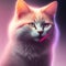 Generative AI: fantasy pink cat