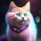 Generative AI: fantasy pink cat