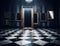 Generative AI: fantasy room with frame optical effects, trompe l\\\'oeil