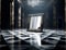 Generative AI: fantasy room with frame optical effects, trompe l\\\'oeil