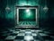 Generative AI: fantasy room with frame optical effects, trompe l\\\'oeil