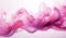 Generative AI, Flowing light pink, viva magenta smoke with splashes. Soft fluid banner