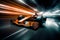 Generative AI a formula 1 car going at high speed, photo created with long