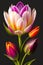 Generative AI: Fresh tulip close up in the meadow