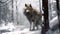 Generative AI, Frostbound Majesty A wolf in a winter landscape