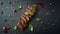 Generative AI Gourmet grilled steak flavoured with pink pepper and basil. Concept for a tasty and healthy meal. bu