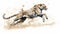 Generative AI, Graceful Speed: Watercolor Drawing of a Cheetah Sprinting