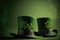 Generative AI of Green Leprechaun Hats for Happy Saint Patrick`s Day: A Pack of Various Hat Illustrations for Irish Celebrations