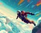 Generative AI Group of Skydivers Fly-