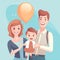 Generative AI Happy parents-