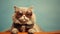 Generative AI, Hilarious Cat Sporting Sunglasses on Pastel Background