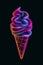 Generative AI Ice Cream Neon Light-