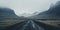 Generative AI, Iceland beautiful foggy wild landscape with mountains