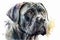 Generative AI. Illustration of the Cane Corso Dog, Italian Mastiff, a large breed