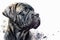 Generative AI. Illustration of the Cane Corso Dog, Italian Mastiff, a large breed