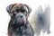 Generative AI. Illustration of the Cane Corso Dog, Italian Mastiff, a large breed