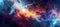 Generative ai illustration of Colorful space galaxy cloud nebula