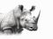 Generative ai illustration of detailed drawing illustration of a Rhino in a jungle setting