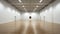 Generative ai illustration of Large view on a empty art gallery