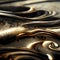 Generative AI illustration of liquid metal abstract backfground of gold, silve,r platinum and pastel colours