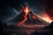 Generative AI illustration of Mount Doom volcano in Mordor