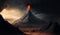 Generative AI illustration of Mount Doom volcano in Mordor