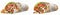 Generative AI illustration of palatable Mexican burrito rolls with meat and vegetables garnished with sauce in grilled pita