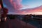 Generative AI Image of Beautiful Dramatic Sky View at Dusk From Rooftop