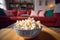 Generative AI Image of Crunchy Popcorn Snack in a Bowl at Home