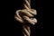 Generative AI Image Of Knot Tied In Length Of Rope Against Black Background Showing Concept Of Strength