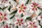 Generative AI Image of Lily Flowers Floral Pattern Background Wallpaper in Spring Season