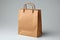 Generative AI Image of Plain Brown Paper Shopping Bag on Isolated Background