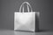 Generative AI Image of Plain White Shopping Bag on Grey Background